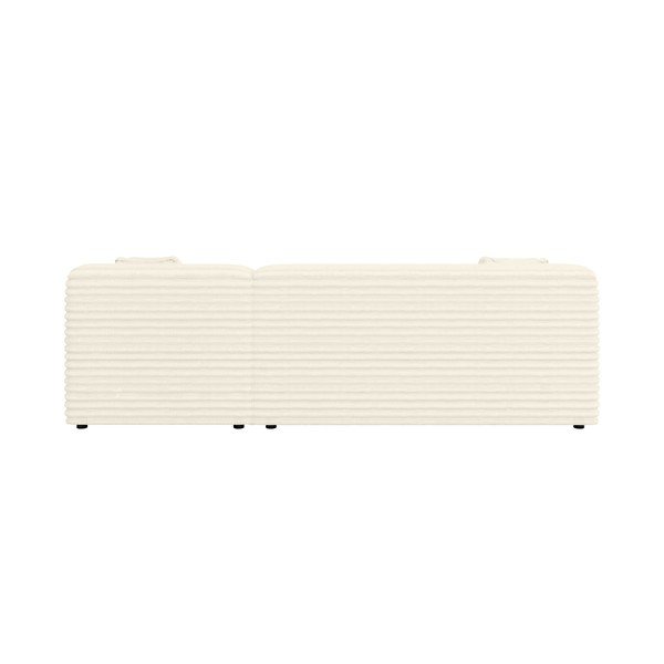 Kreminės spalvos iš kordinio velveto kampinė sofa (su dešiniuoju kampu/su gultu) Martin – Ropez-image-4