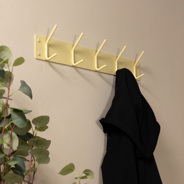 Šviesiai geltonos spalvos iš plieno sieninė lentyna 70 cm Fusion – Spinder Design-image-1