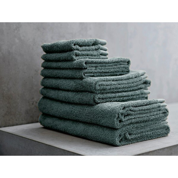 Žalias frotinis medvilninis rankšluostis Södahl Leaf, 60 x 40 cm-image-1