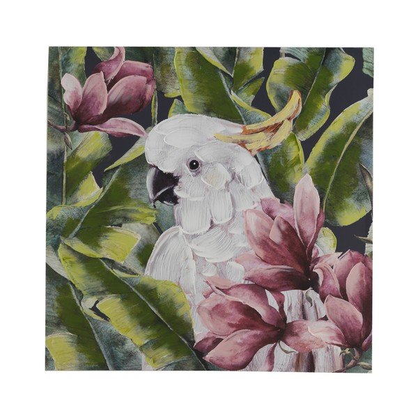 Sienų tapyba ant drobės "Žąsys", modernus stilius "Cockatoo Cubico", 100 x 100 cm