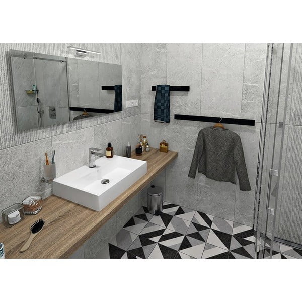 Sieninis rankšluosčio laikiklis matinės juodos spalvos Patron – Sapho-image-1