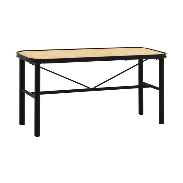 Juodos spalvos/natūralios spalvos suolas rotangas Depok – Premier Housewares