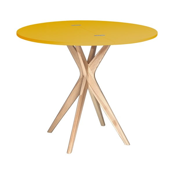 Apvalios formos prailginamas valgomojo stalas 45x90 cm Jubi – Ragaba-image-2