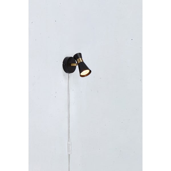 Juodas sieninis šviestuvas (ilgis 12 cm) Folie - Markslöjd-image-1