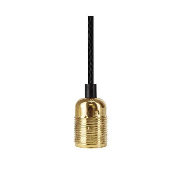 Juodas trijų šakų pakabinamas šviestuvas su aukso spalvos detalėmis Sotto Luce Uno-image-3