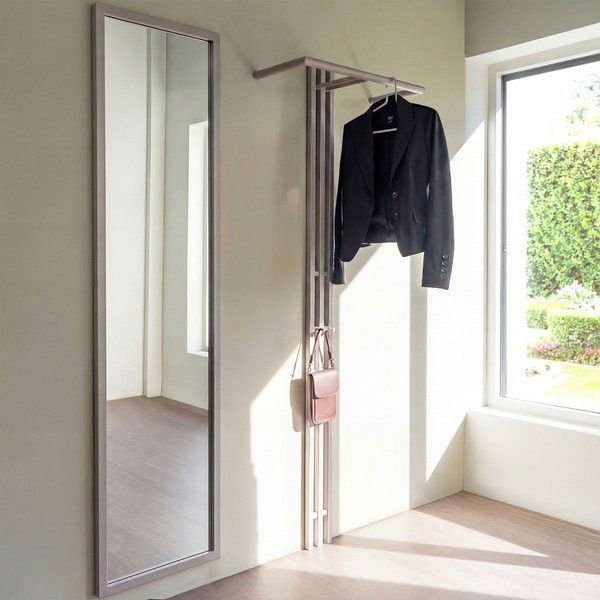 Taupe spalvos iš plieno sieninė lentyna 65 cm Senza – Spinder Design-image-1