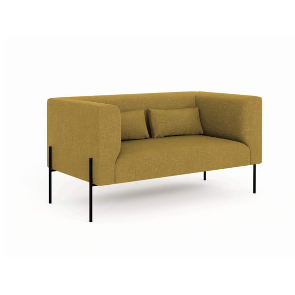 Geltonos spalvos sofa Milo Casa Nina, 142 cm