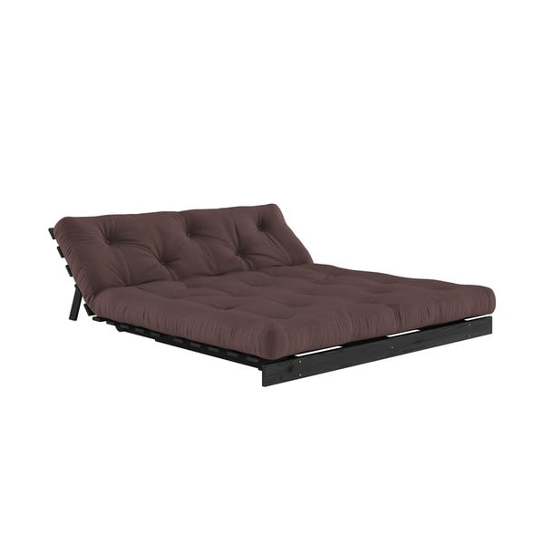 Sulankstoma sofa tamsiai rudos spalvos 160 cm Roots Black Night – Karup Design-image-4