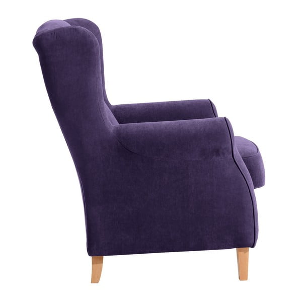 Violetinės spalvos krėslas Max Winzer Lorris-image-3