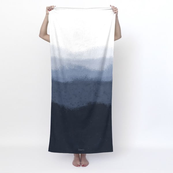 Vonios rankšluostis baltos spalvos/mėlynos spalvos 70x150 cm Nightfall – Blanc