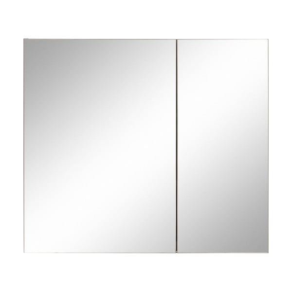 Pilka sieninė vonios spintelė su veidrodžiu Støraa Wisla, 80 x 70 cm-image-2