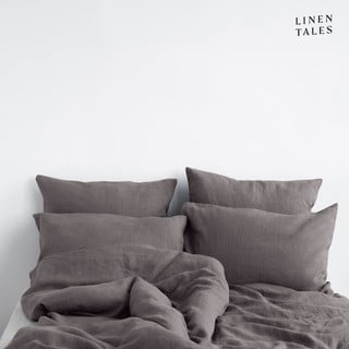 Tamsiai pilka lininė patalynė viengulė lova 135x200 cm - Linen Tales