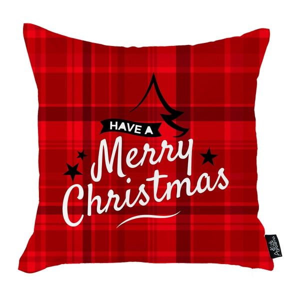 Raudonas kalėdinis užvalkalas Mike & Co. NEW YORK Honey Have a Merry Christmas, 45 x 45 cm