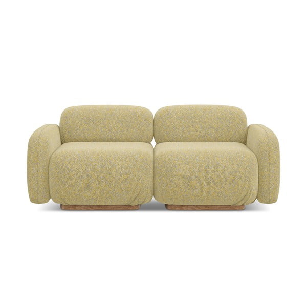 Geltonos spalvos sofa 190 cm Ailani – Makamii