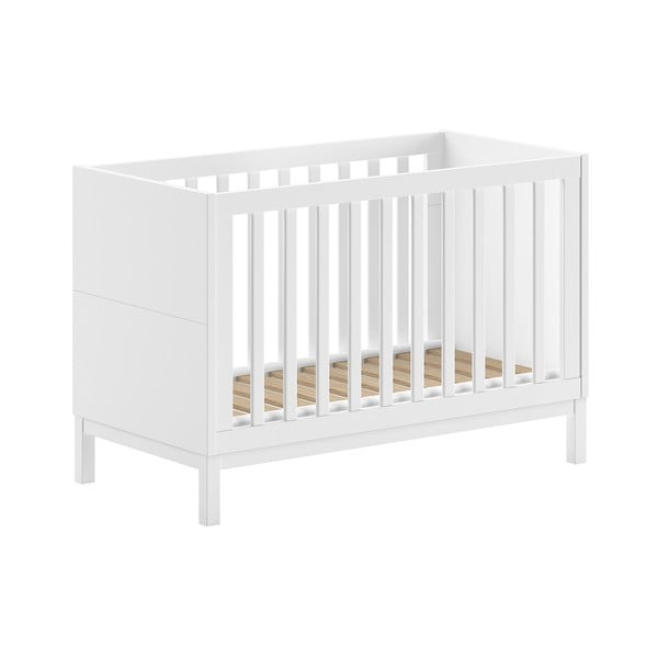 Baltos spalvos iš pušies masyvo vaikiška lovelė 60x120 cm Eva – Vipack