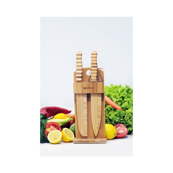 Bambukinis stovas su 2 peiliais Bambum Chapati-image-1