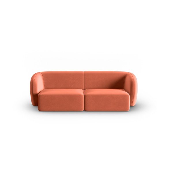 Rožinės spalvos iš velveto sofa 188 cm Paolo – Milo Casa