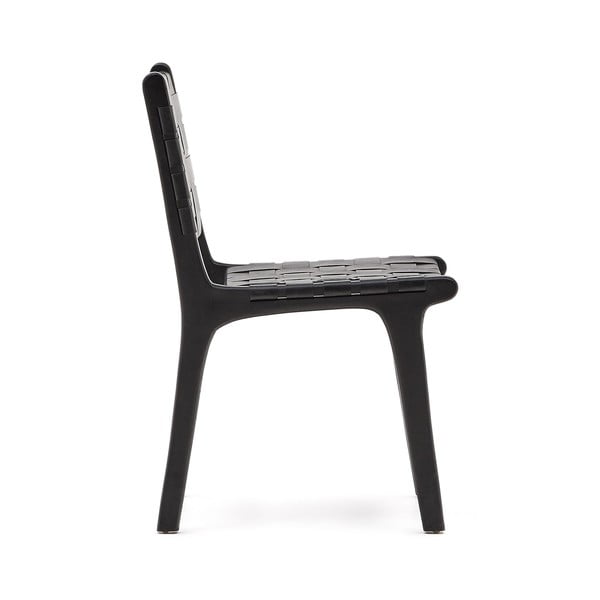 Iš raudonmedžio masyvo valgomojo kėdė juodos spalvos Calixta – Kave Home-image-4