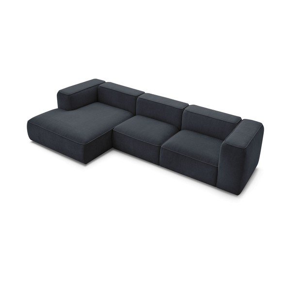 Iš boucle kampinė sofa tamsiai mėlynos spalvos (su kairiuoju kampu) Zephyr – Bobochic Paris-image-4