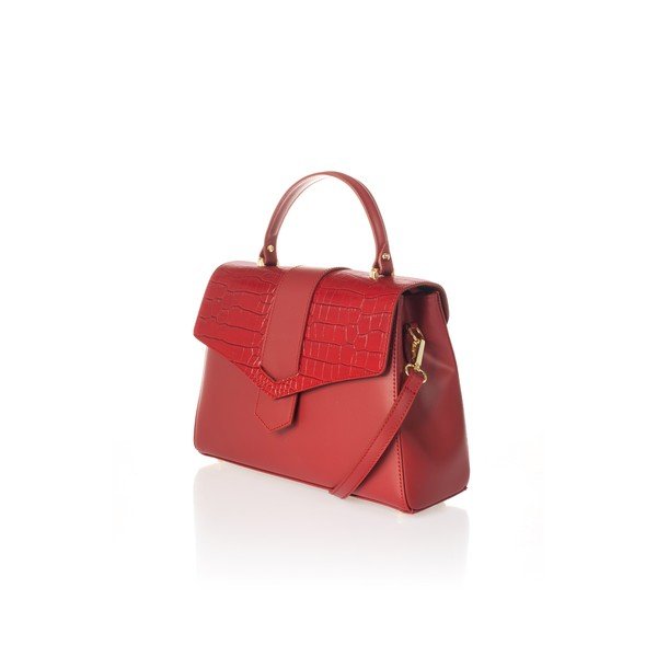 Raudona odinė rankinė Federica Bassi Marta-image-3