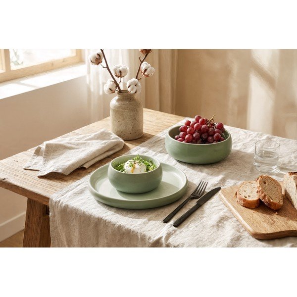 Skirta sriubai/skirta ramenui žalios spalvos iš akmens masės maži dubenys 4 vnt. 1 l Aura Vira – Bonami Selection-image-3