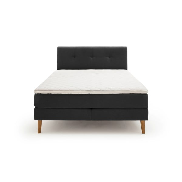 Spyruoklinė lova antracito spalvos 180x200 cm Stockholm – Meise Möbel-image-3