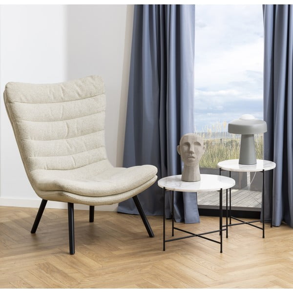 Su marmuriniu stalviršiu apvalios formos šoninis stalas ø 52 cm Avila – Actona-image-1