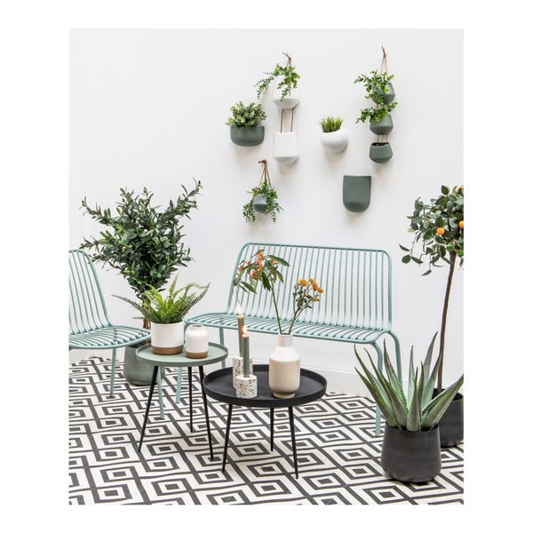 Matinės baltos spalvos dvigubi pakabinami keraminiai vazonai PT LIVING Skittle Doble-image-1