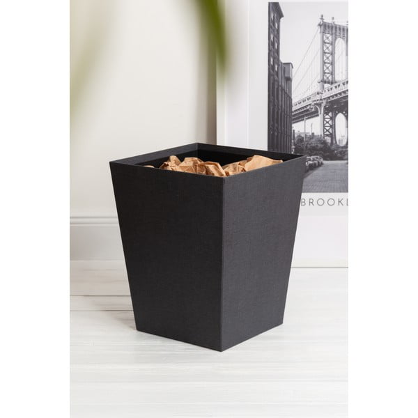 Juodos spalvos šiukšliadėžė biurui Sofia Canvas Paper Laminate – Bigso-image-1