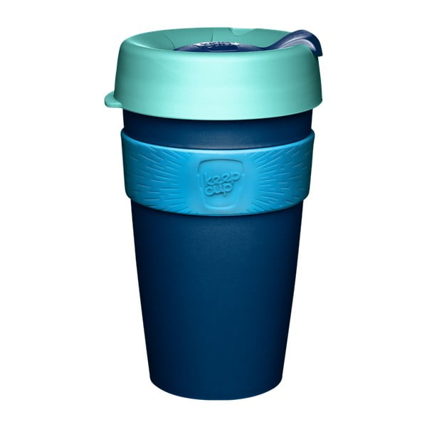Mėlynas kelioninis puodelis su dangteliu KeepCup Australis, 454 ml