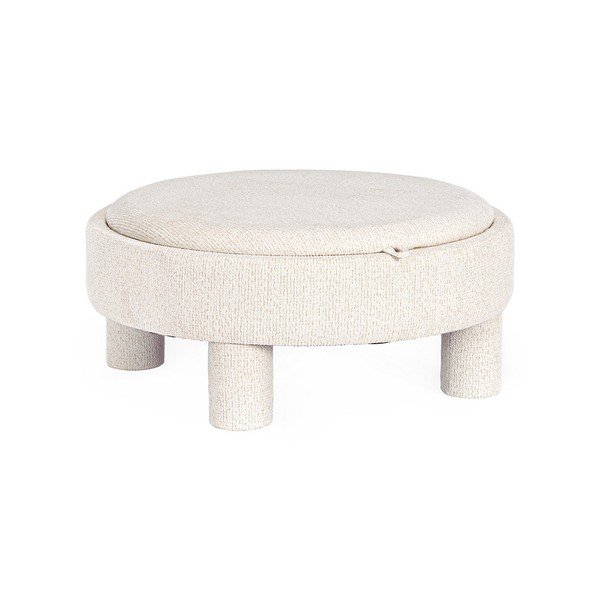 Baltos spalvos pufas Tanya – Bizzotto