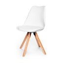 2 baltų kėdžių su bukmedžio pagrindu rinkinys Bonami Essentials Gina