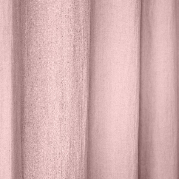 Šviesiai rožinės lininės užuolaidos su kilpomis Linen Tales Night Time, 250 x 140 cm-image-1