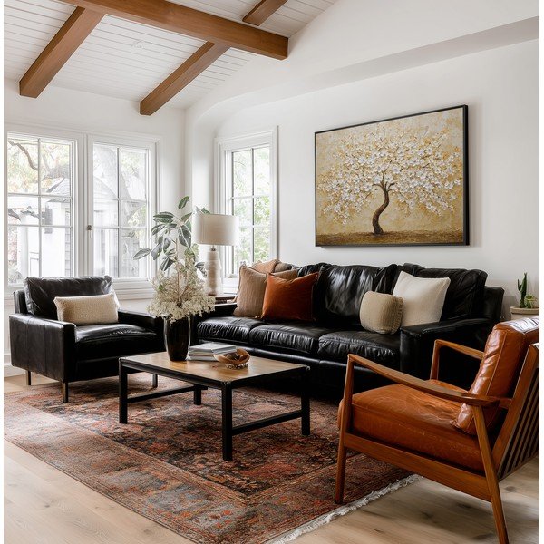 Spausdintas paveikslas su rėmeliu 80x60 cm Golden Tree – Styler-image-4
