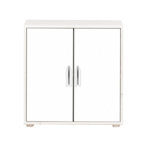 Šviesi vaikiška spintelė iš pušies medienos su baltomis durelėmis Flexa Classic-image-1