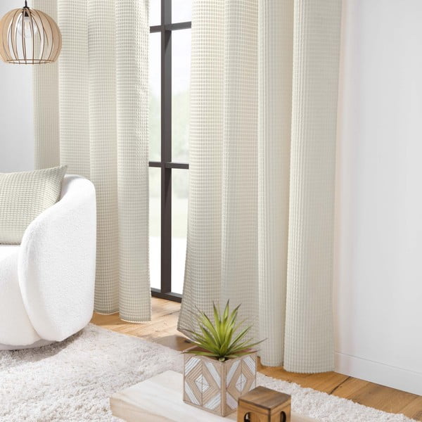 Smėlio spalvos iš velveto užuolaida 140x260 cm Swing – douceur d'intérieur-image-1