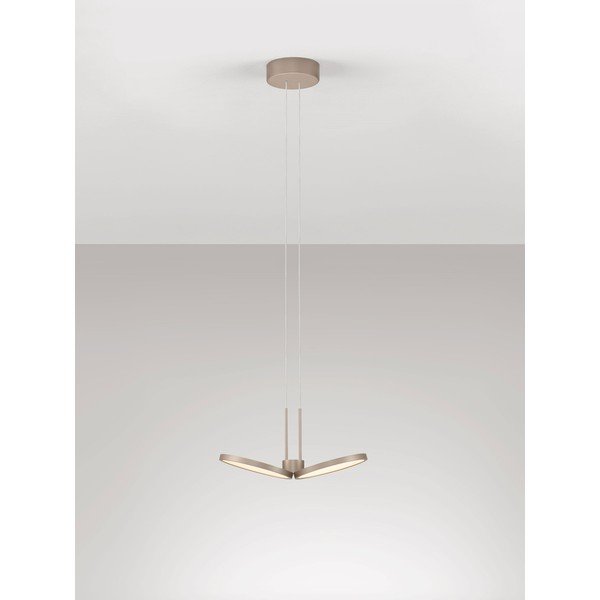 Matinės auksinės spalvos iš aliuminio kabantis šviestuvas LED su pritemdymo funkcija ø 32,5 cm Vea – Nova Luce-image-4