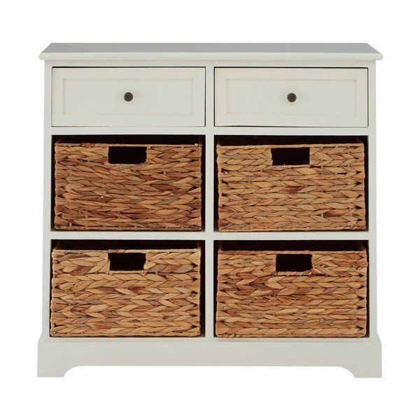 Dramblio kaulo spalvos iš paulovnijos masyvo šoninė spintelė 76x70x33 cm Vermont – Premier Housewares-image-3