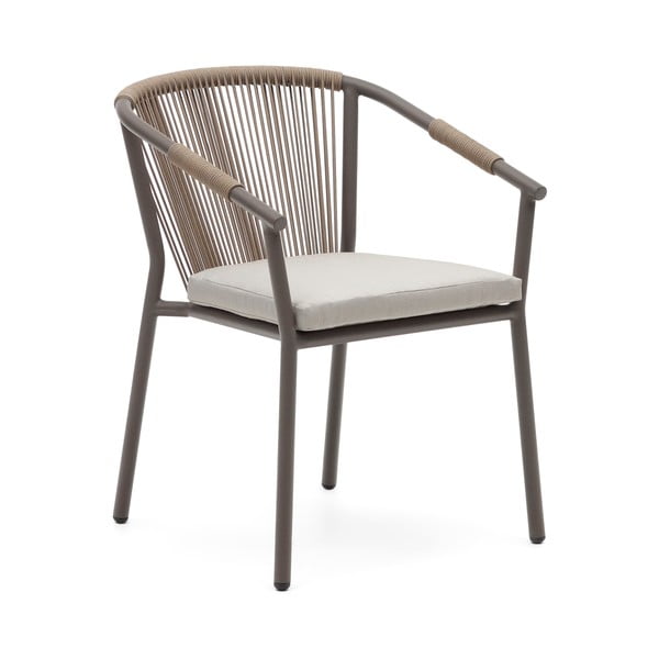 Smėlio spalvos metalinė sodo kėdė Xelida - Kave Home