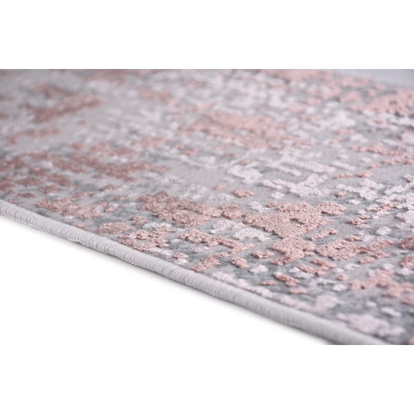 Iš medvilnės laiptų kilimėlių rinkiniai rožinės spalvos/pilkos spalvos 16 vnt. 25x65 cm Milano Pembe – Vitaus-image-2