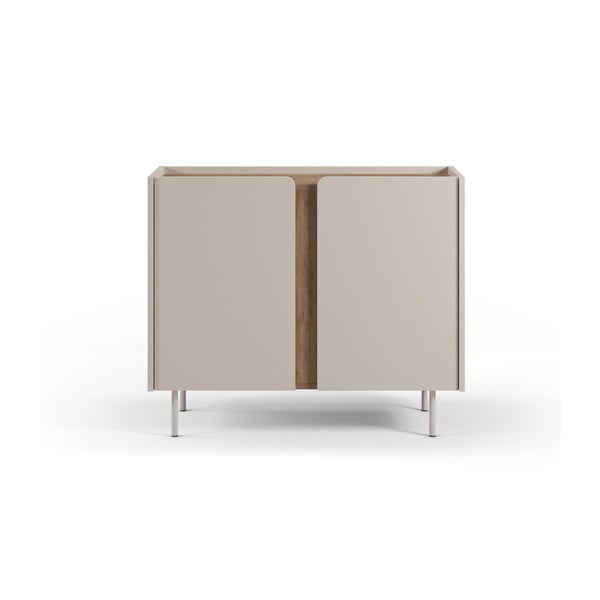 Spintelė kreminės spalvos/natūralios spalvos iš ąžuolo 100x82,5x40 cm Lucile – Marckeric