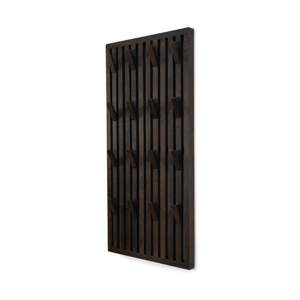 Tamsiai rudos spalvos iš ąžuolo masyvo sieninė kabykla 46x100x8 cm Parco – Spinder Design-image-2