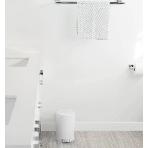 Baltas pedalų krepšelis simplehuman, 4,5 l-image-1