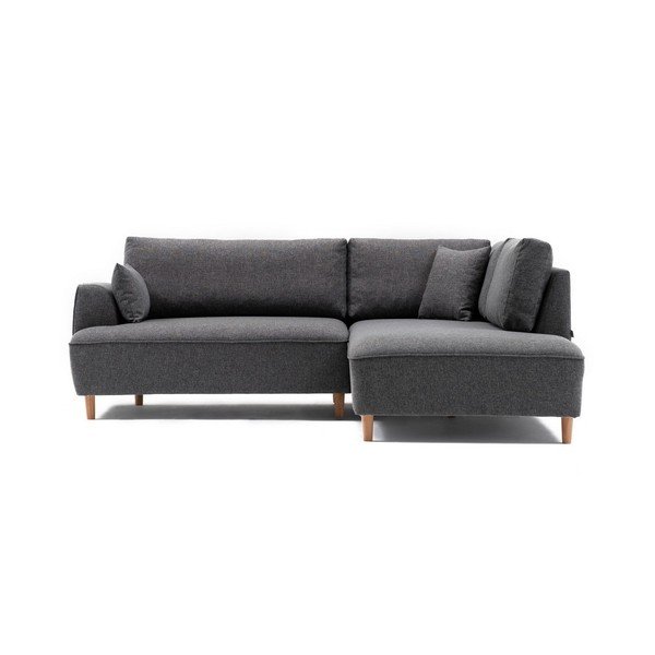 Tamsiai pilka kampinė sofa "Felix", dešinysis kampas-image-1