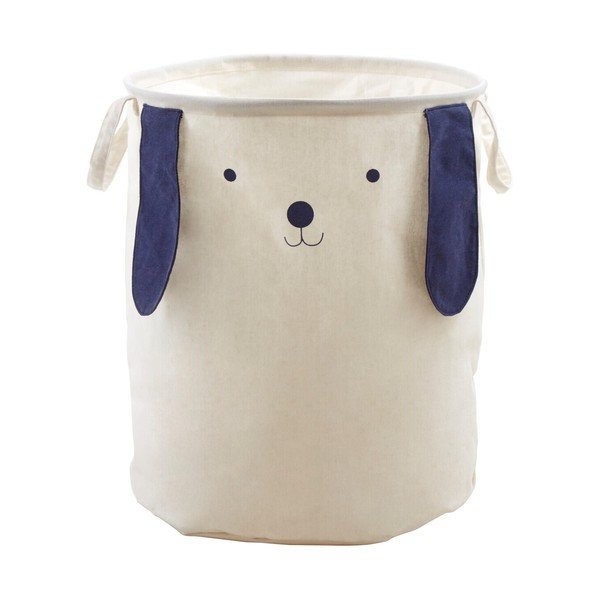 Baltos spalvos iš tekstilės vaikiškas krepšys ø 39x48 cm Mimo Dog Face – Premier Housewares