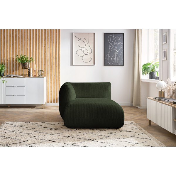 Modulinė sofa žalios spalvos iš kordinio velveto (su kairiuoju kampu) Lecomte – Bobochic Paris-image-1