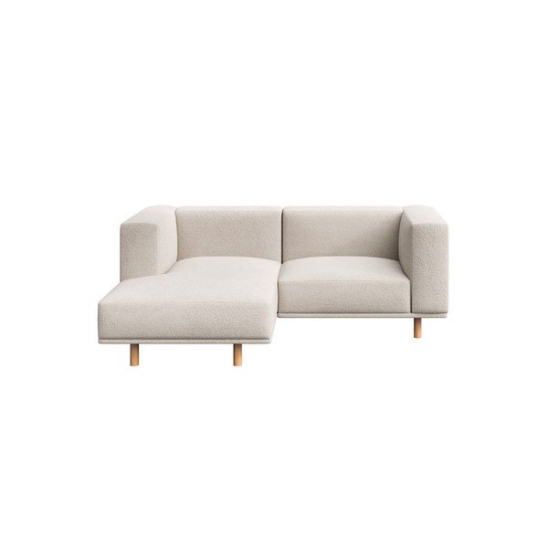 Kampinė sofa smėlio spalvos iš boucle (su kairiuoju kampu) Kukumo – Ame Yens