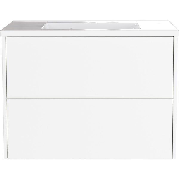 Baltos spalvos matinis pakabinama spintelė po kriaukle 81x61 cm Bodera – Germania-image-2