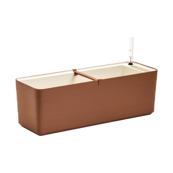 Rudos smėlio spalvos savaiminio laistymo vazonas Plastia Berberis , 59 cm ilgio-image-1