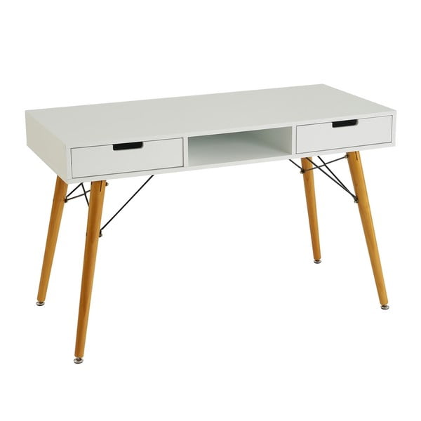 Rašomasis stalas su baltu stalviršiu 55x120 cm – Casa Selección